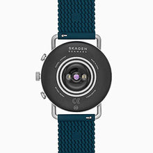 Load image into Gallery viewer, Skagen Men's Touchscreen Smartwatch, Falster Stainless Steel with Blue Silicone Band, SKT5203