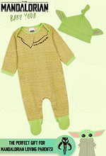 Load image into Gallery viewer, Star Wars Baby Clothes for Girls and Boys 0-24 Months, Baby Yoda Cotton Sleepsuits with Cute Hat, Official Star Wars Clothing, Baby Gifts Ideas (Green, 0-3 Months)