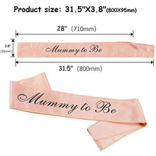 Load image into Gallery viewer, HOWAF Baby Shower Sash Party Decoration Mummy To Be Sash and Tiara, Mummy To Be Rhinestone Crown Headband Mum To Be Gifts Party Accessories for Her, White And Rose Gold