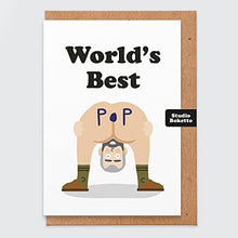 Load image into Gallery viewer, Fathers Day Card From Son - Fathers Day Card Funny - Dad - Husband - Worlds Best Pop - Fathers Day Card Rude - Rude LOL Card - Funny Dad Birthday Card - Bendy Over Bum