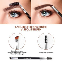 Load image into Gallery viewer, Anglicolor Eyebrow Stamp and Stencil Kit,Eyebrow Stamping Kit for Perfect Eyebrow Makeup,24 Reusable Brow Stencils,Easy to Use(Dark brown)