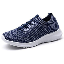 Load image into Gallery viewer, konhill Womens Trainers Slip On Comfortable Walking Shoes Lightweight Breathable Athletic Soft Tennis Sneakers 6.5UK Navy