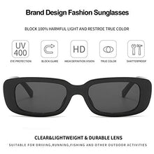 Load image into Gallery viewer, Dollger Rectangle Sunglasses for round faces for Women Trendy 90s Retro Sunglasses Square Frame Black sunglasses