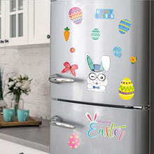 Load image into Gallery viewer, Hianjoo 130 PCS Easter Window Cling, 9 Sheets Easter Bunny Window Stickers PVC Static Stickers with Rabbit, Eggs, Carrot, Egg Basket, Flower Wreath, Flower, Butterfly for Easter Decoration
