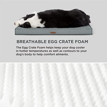 Load image into Gallery viewer, Lesure Waterproof Dog Bed Large - Outdoor Dog Crate Mattress with Removable Oxford Washable Fabric Cover, Orthopedic Pillow for Travel Outside, Grey, 91x69x7.6cm
