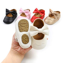 Load image into Gallery viewer, MASOCIO Baby Girl Shoes Infant First Walking Bowknot Princess Mary Jane Shoes Red 0-6 Months