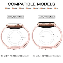 Load image into Gallery viewer, Charlam Compatible with Apple Watch Strap 38mm 40mm 42mm 44mm 41mm 45mm for Women Men, Sport Band Soft Silicone Replacement Straps Compatible with iWatch SE Series 7 6 5 4 3, 38mm/40mm/41mm, Sand Pink