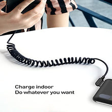 Load image into Gallery viewer, phone Charger cable,Lighting Coiled Cable 90 degrees,Spring Right Angle Charging Cable & Data For Car or Travel, Compatible with phone 12 11 X XR/IOS, can be extended from 0.3m to 1.8m