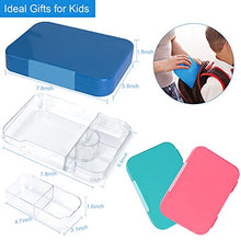 Load image into Gallery viewer, Braoses Lunch Box for Kids with Compartments, Bento Box with Variable 4 or 6 Compartments, Robust Bento Lunch Box, BPA Free Lunch Boxes for Kindergarten School Picnic and Travel (Blue)