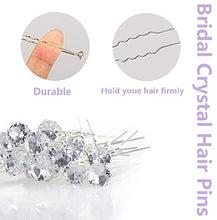 Load image into Gallery viewer, 40 Pack Bridal Wedding Hair Pins Rhinestone Hair Clips Accessorie U shaped hair Clips Crystal Hair Pins Wedding Hair Accessories for Women and Girls