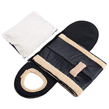 Load image into Gallery viewer, Dololoo Pet Beds for Cat, Cat Bed Igloo, Cat Cave Nest Sleeping Bed for Kitten Cat, Self-Warming 2 in 1 Foldable Cave House(S:35X30X28cm, Black)