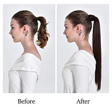 Load image into Gallery viewer, FESHFEN 24" Long Straight Wrap around Ponytail Extensions Synthetic Clip in Ponytail Hair Extensions Hairpiece for Women 130g, Medium Brown