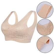 Load image into Gallery viewer, Litthing Women Sports Bra Seamless Comfortable Soft Breathable Ladies Lace Bras Removable Padded Tops Push up Underwear Packs for Yoga Fitness Exercise