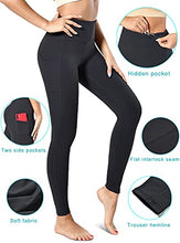 Load image into Gallery viewer, TRENDOUX Leggings, High Waist Tummy Control Slimming Booty Tights, Honeycomb Anti Cellulite Compression Yoga Pants for Workout Running, Women's Leggings - Black S