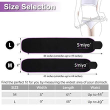 Load image into Gallery viewer, SIMIYA Waist Trimmer Belt Adjustable Waist Trainer Neoprene Sweat Belt Accelerated Sauna Effect Exercise Low Back and Lumbar Support Belt Fitness Trainer for Men & Women(Purple,L)