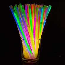 Load image into Gallery viewer, The Glowhouse 100 Premium Glow Sticks Mega Party Pack Kit 206PCS inc Connectors. Make Bracelets Necklaces Halos Balls Chains - UK Designed - Perfect for Kids and Adults