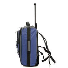 Load image into Gallery viewer, MiniMAX Childrens/Kids Luggage Carry On Trolley Suitcase with Backpack and Pouch for Your Favourite Doll/Action Figure/Bear(Blue)