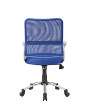 Load image into Gallery viewer, Boss Office Products B6416-BE Mesh Back Task Chair with Pewter Finish in Blue