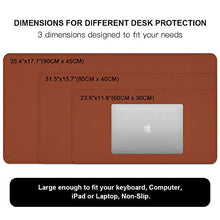 Load image into Gallery viewer, FAMEDY PU Leather Desk Pad, Dual-Sided Desk Mat, Large Mouse Pad, Laptop Keyboard Desk Blotter Protector, Waterproof Desk Writing Mat for Office/Home (Brown&Grey, 90 * 45CM)