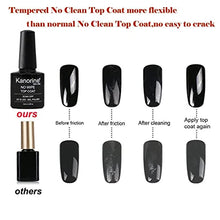 Load image into Gallery viewer, Kanorine UV LED Soak Off Gel Nail Polish Top Coat and Base Coat Set of 2 x 10ml Each(Base & No Wipe Top Coat)