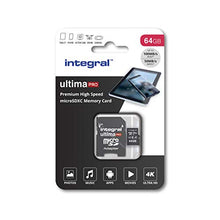 Load image into Gallery viewer, 64GB Micro SD Card 4K Ultra-HD Video Premium High Speed Memory Microsdxc Up To 100MB/S V30 UHS-I U3 A1 C10, by Integral