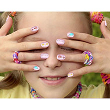 Load image into Gallery viewer, 72 Pieces Kids Stick On Nails False Nails Fake Nails Kit ress on Artificial Nail Tip Girl Fingernail Full Cover Short for Girls Children Nail Art Decoration, 3 Boxes (Cat, Unicorn, Dolphin)