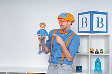 Load image into Gallery viewer, Blippi BLP0019 Bendable Plush Doll, 16” Tall Featuring SFX-Squeeze The Belly to Hear Classic catchphrases-Fun, Educational Toys for Babies, Toddlers, and Young Kids