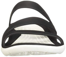 Load image into Gallery viewer, Crocs Women's Swiftwater W Sandal, Black White, 4 UK