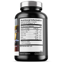 Load image into Gallery viewer, Acetyl L Carnitine Capsules - 2000mg Acetyl L-Carnitine x 30 Servings - Carnitine Plus 6 Added Nutrients (120 Vegetarian Capsules)