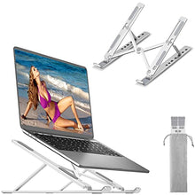 Load image into Gallery viewer, Adjustable Laptop Stand, Portable Aluminium Laptop Riser Laptop Holder for Desk, Foldable Ventilated Cooling Computer Support Stand for Apple MacBook Pro/Air, HP, Sony, Dell, More 10-15.6”