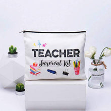 Load image into Gallery viewer, Teacher Appreciation Gifts Teacher GiftsTeacher survival kit Best Teacher Ever Teacher Supplies for Classroom Makeup Bag Pencil Pouch for Nursery Preschool High School for Women (Teacher survival kit)