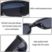 Load image into Gallery viewer, 2 Pcs Rectangle Sunglasses, UV 400 Glasses Retro Square Sunglasses Eyewear for Women