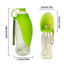 Load image into Gallery viewer, RoyalCare Portable Pet Water Bottle, Reversible & Lightweight Water Dispenser for Dogs and Cats, Made of Food-Grade Silicone (Green)