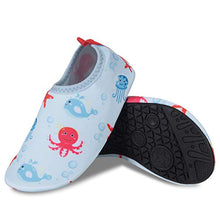 Load image into Gallery viewer, Kids Beach Shoes Swim Water Shoes Toddler Shoes Boys Girls Barefoot Aqua Socks for Children Pool Surfing Yoga Seaside Sport(Blue,Size 1/2 UK Child)