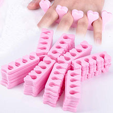Load image into Gallery viewer, 50pcs Foam Sponge Toe Separators Finger Dividers Soft Sponge Finger Divider Spacer Nail Art Manicure Pedicure Tools - Pink