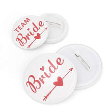 Load image into Gallery viewer, Konsait Hen Party Badges Rose Gold, Pack of 12 (11 x Team Bride, 1 x Bride), Hen Party Gift Bag Fillers, Hen Do Party Accessories Favours, Bachelorette Party Supplies