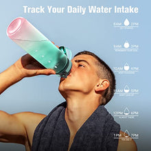 Load image into Gallery viewer, Sahara Sailor Water Bottle,32oz/1000ml Sports Water Bottle with Motivational Time Marker,Non Toxic Plastic,Leak Proof Drinks Bottle BPA Free,for Sports,Cycling,Camping (Pink)