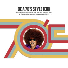Load image into Gallery viewer, Afro Wig 70s Fancy Dress β 80s Wigs for Men and Women One-Size | Curly Short Brown Wig Heat Resistant | Fancy Costume for Party Novelty | Funky Disco Hippie Dress up