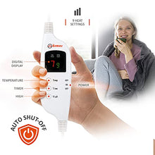 Load image into Gallery viewer, Warmer Heated Throw Electric Blanket - Digital Controller - Timer, 9 Heat Settings, Auto Shutoff - Machine Washable - Large 160cm x 120cm
