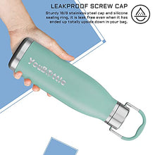Load image into Gallery viewer, YouBottle Stainless Steel Water Bottle, 500ml Vacuum Insulated, Leak-Proof, No Sweating, BPA Free, Metal Bottle,12 Hours Hot & 24 Hours Cold for Adult Kid Boy Girl Child Drinking
