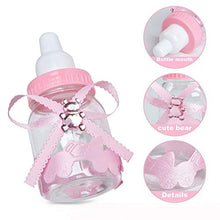 Load image into Gallery viewer, N&T NIETING Baby Shower Feeding Bottle, 24Pcs Baby Shower Favours with 5Pcs Artificial Roses Pink Sweets Candy Box for Baby Shower Decoration