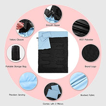 Load image into Gallery viewer, Aeike Warm Double Sleeping Bag 86"x60" Double Thermal Thick Sleeping Bag 2 Person with 2 Pillows for Outdoor Camping Hiking Thick Sleeping Bag for Winter and Spring
