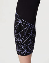 Load image into Gallery viewer, Amazon Brand - AURIQUE Women's Cropped Sports Leggings, Black (Balck/Dahlia Purple), 14, Label:L