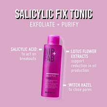 Load image into Gallery viewer, Nip+Fab Salicylic Acid Fix Tonic for Face with Witch Hazel BHA Toner for Breakouts Minimize Pores Oil Control | 100 ml | Vegan & Cruelty-Free