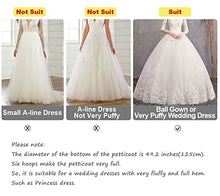 Load image into Gallery viewer, Petticoat Underskirt Crinoline Full A-line 6 hoop Floor-length Bridal Dress Skirt White
