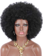 Load image into Gallery viewer, Women's Short Afro Kinky Curly Hair black Wigs for Black Women Large Bouncy and Soft Natural Looking Premium Synthetic Hair Wigs for Women Daily Party Cosplay Use