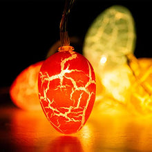 Load image into Gallery viewer, Eambrite Easter Egg Decorations Easter Themed Fairy Lights with 10 Colourful Eggs Powered by Battery Easter Decorations for Party Home Decor - Crystal Cable (7FT/2m)