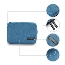 Load image into Gallery viewer, BAGSMART Small Travel Electronics Cable Organiser Bag for Hard Drives, Cables, USB Cable, SD Card (Lake Blue)