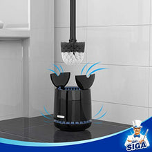 Load image into Gallery viewer, MR.SIGA Toilet Bowl Brush and Holder, Premium Quality, with Solid Handle and Durable Bristles for Bathroom Cleaning, Black, 1 Pack