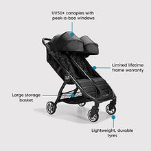 Load image into Gallery viewer, Baby Jogger City Tour 2 Double Travel Pushchair | Lightweight, Foldable & Portable Double Buggy | Pitch Black